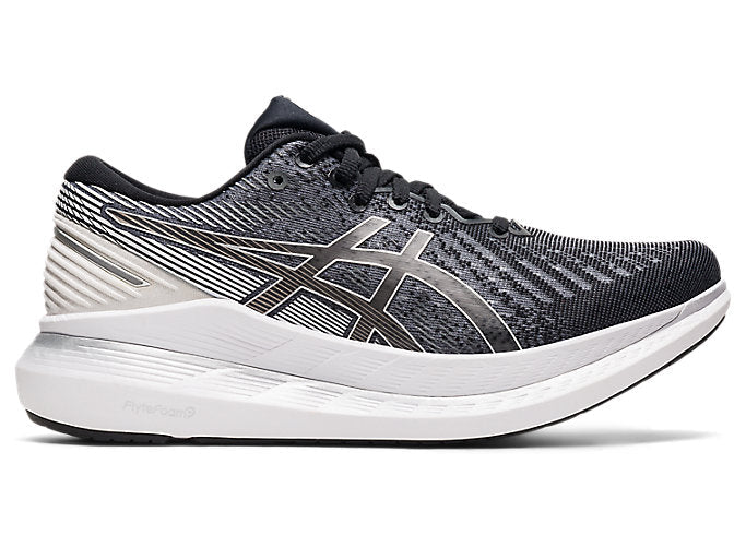 Women's Asics Glideride 2, Black/White, 8 B Medium