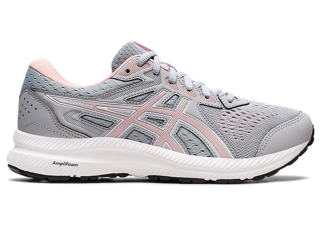 Women's Asics Gel-Contend 8, Piedmont Grey/Frosted Rose, 11 B Medium