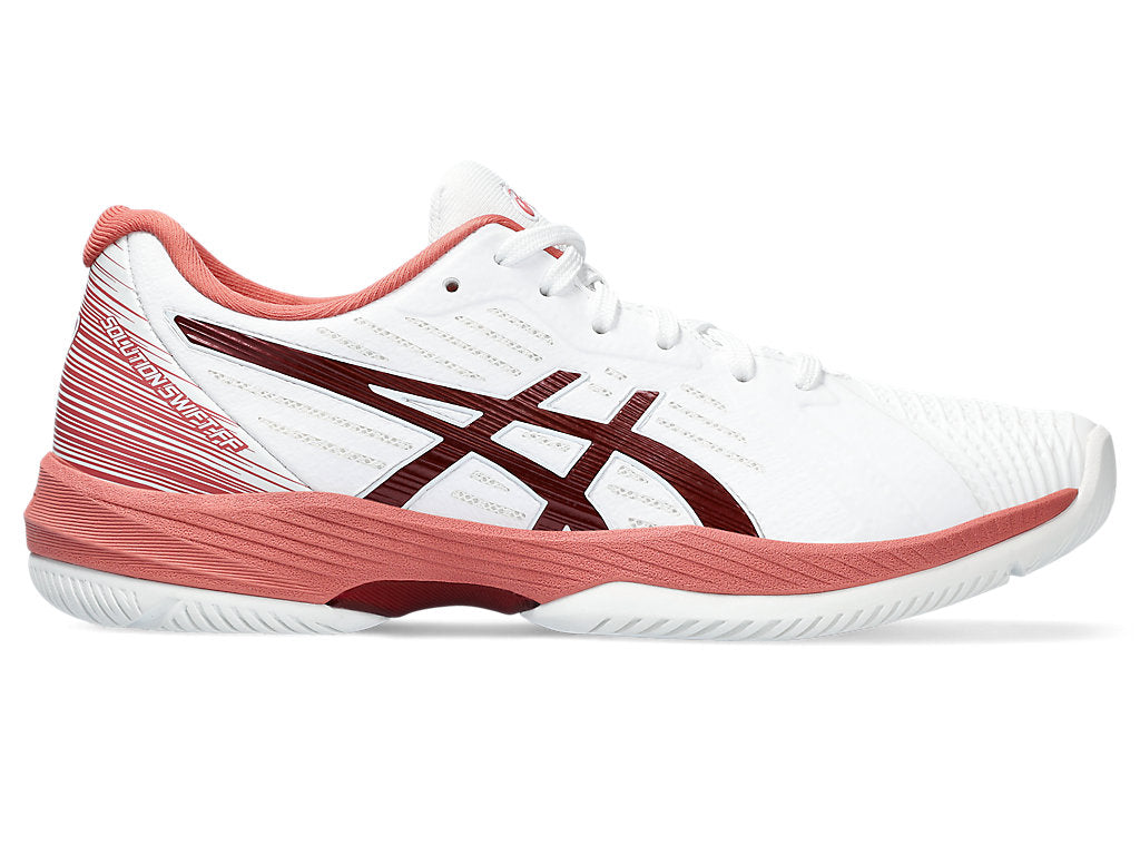 Women's Asics Solution Swift FlyteFoam, White/Antique Red, 11.5 B Medium
