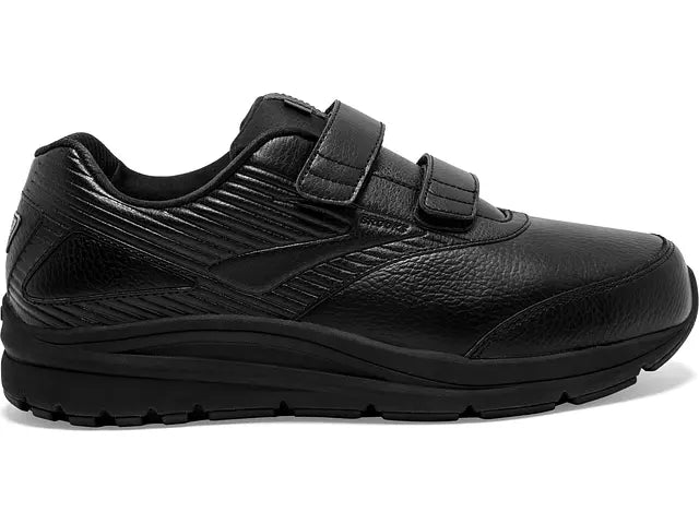Women's Brooks Addiction Walker V-Strap 2, Black/Black, 7.5 D Wide