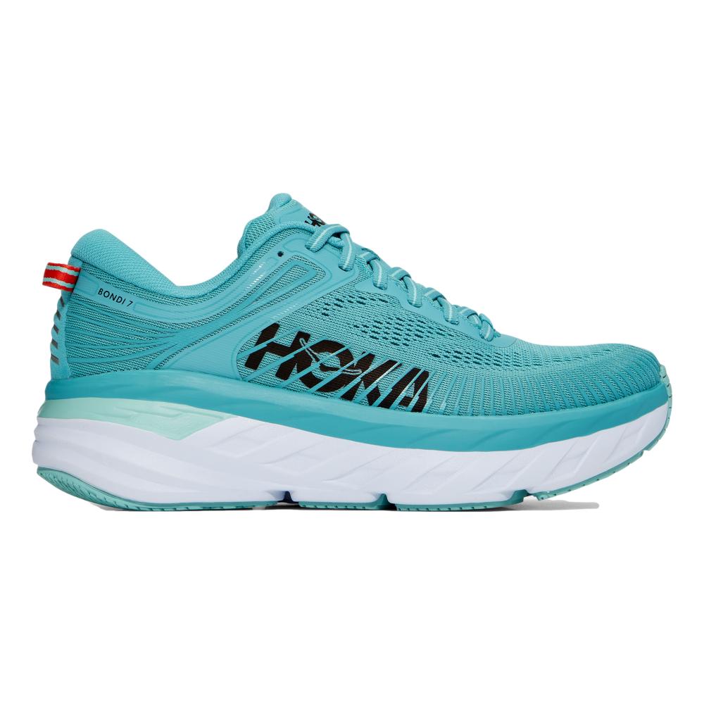 Women's Hoka One One Bondi 7, Aquarelle/Eggshell Blue, 6 B Medium