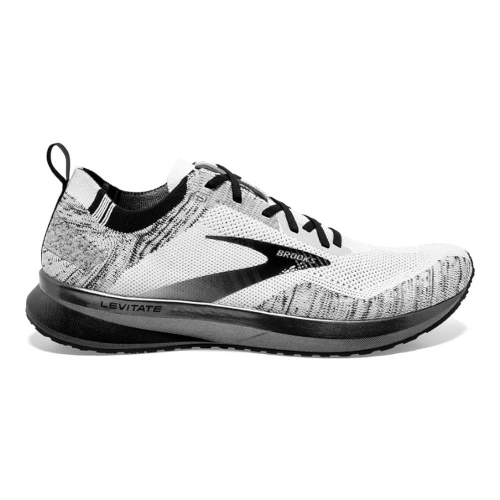 Women's Brooks Levitate 4, White/Black, 7 B Medium