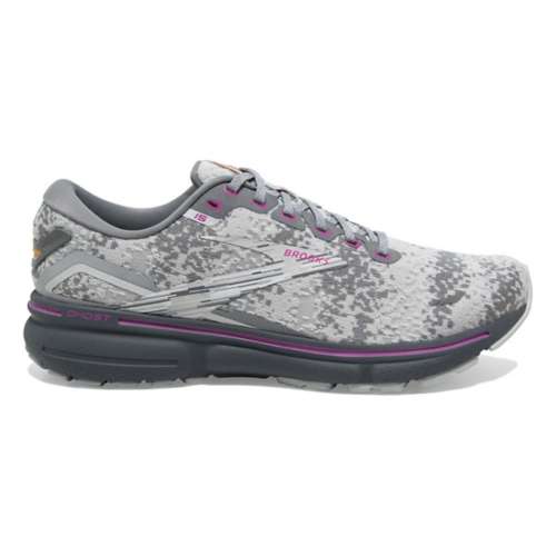 Women's Brooks Ghost 15, White/Oyster/Oriole, 9 B Medium