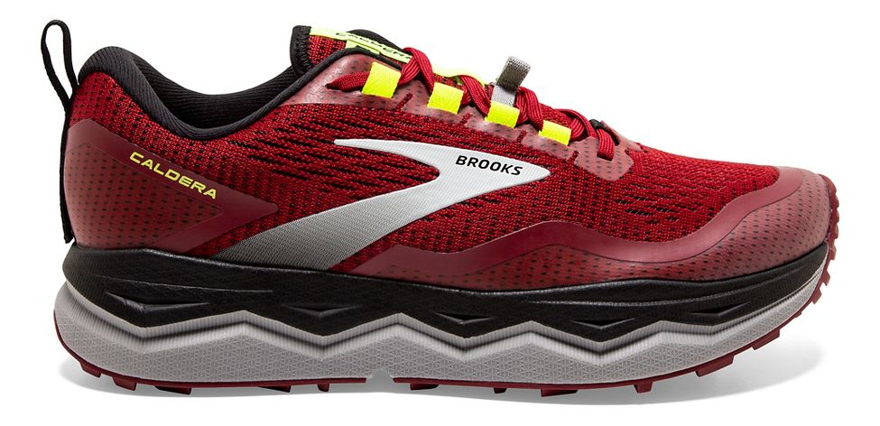 Men's Brooks Caldera 5, Red/Black/Nightlife, 8 D Medium