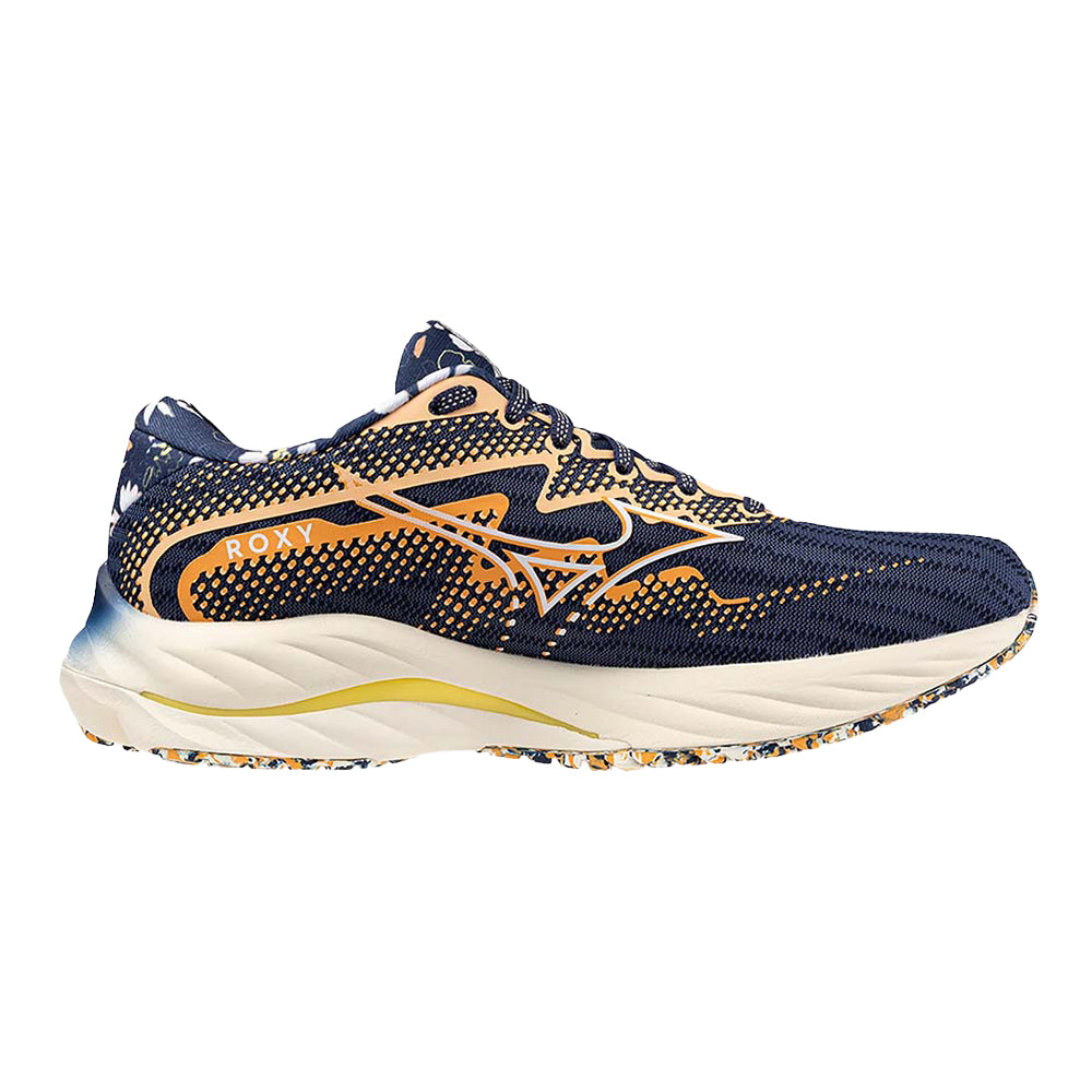 Women's Mizuno Wave Rider 27 Roxy, Naval Academy-White, 8.5 B Medium