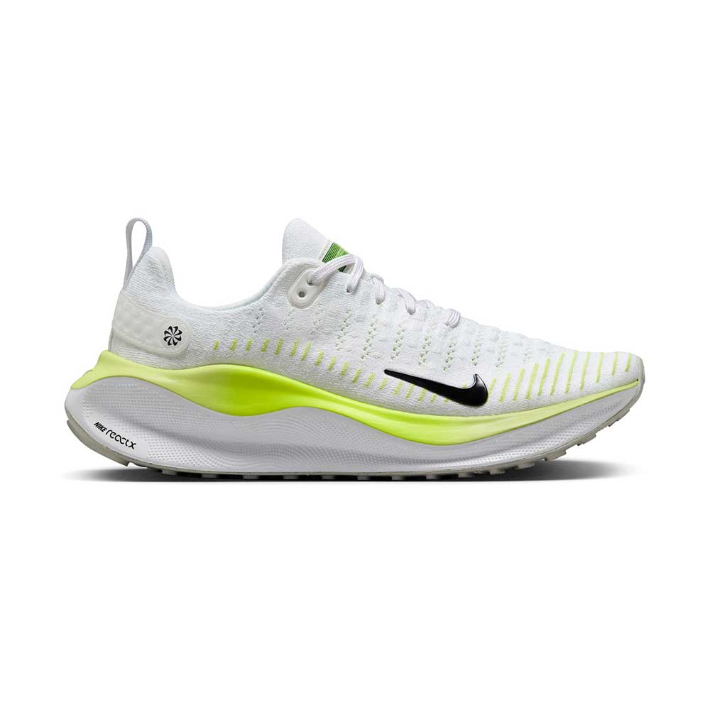 Women's Nike React InfinityRN 4, White/Black-LT Lemon Twist, 8.5 B Medium