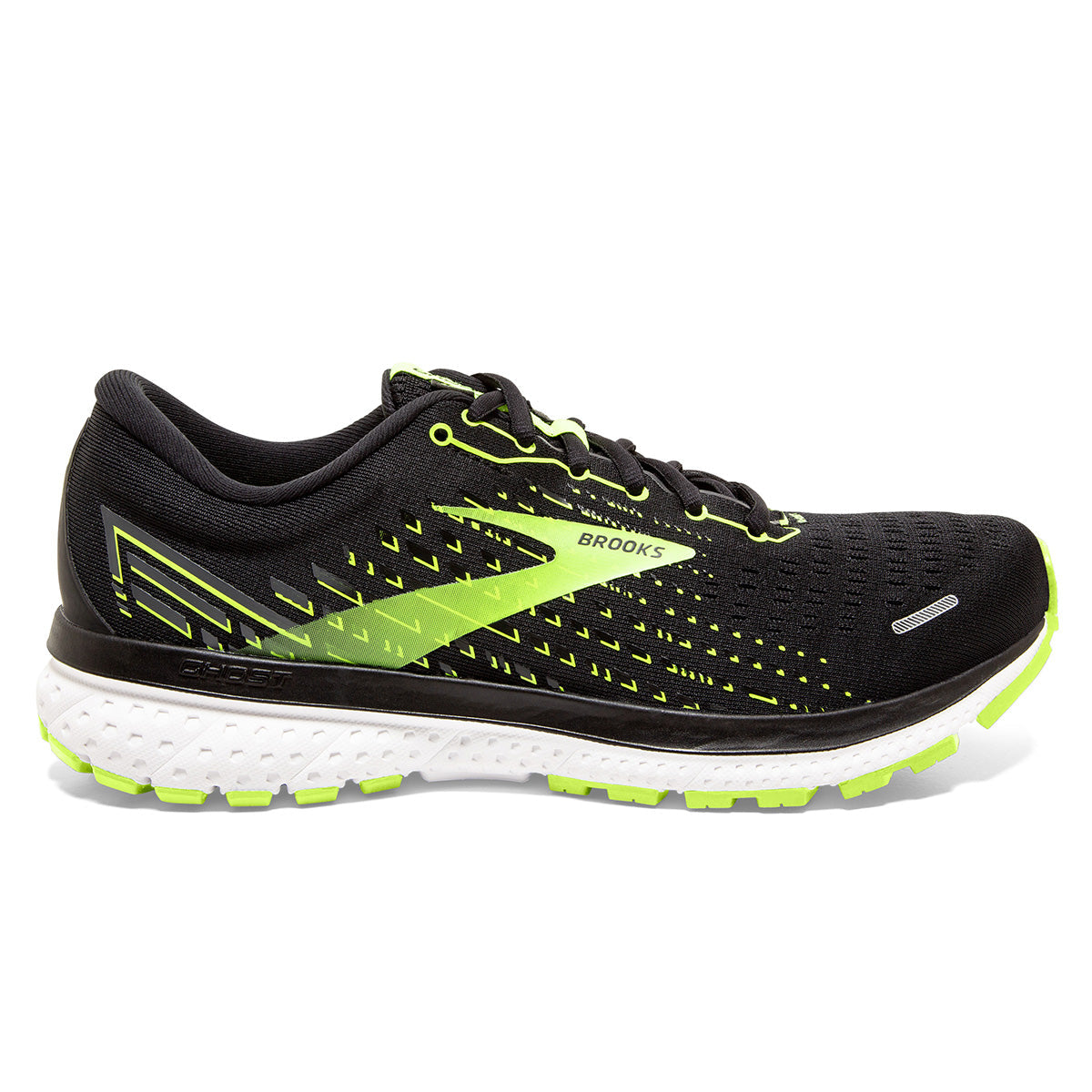 Men's Brooks Ghost 13, Black/Nightlife/White, 10 D Medium