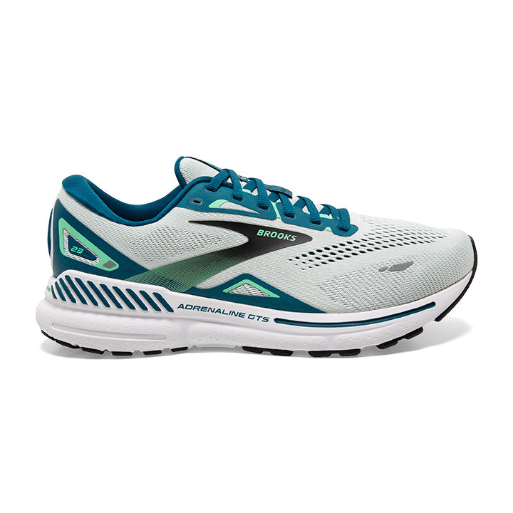 Men's Brooks Adrenaline GTS 23, Blue/Moroccan/Spring Bud, 9.5 D Medium