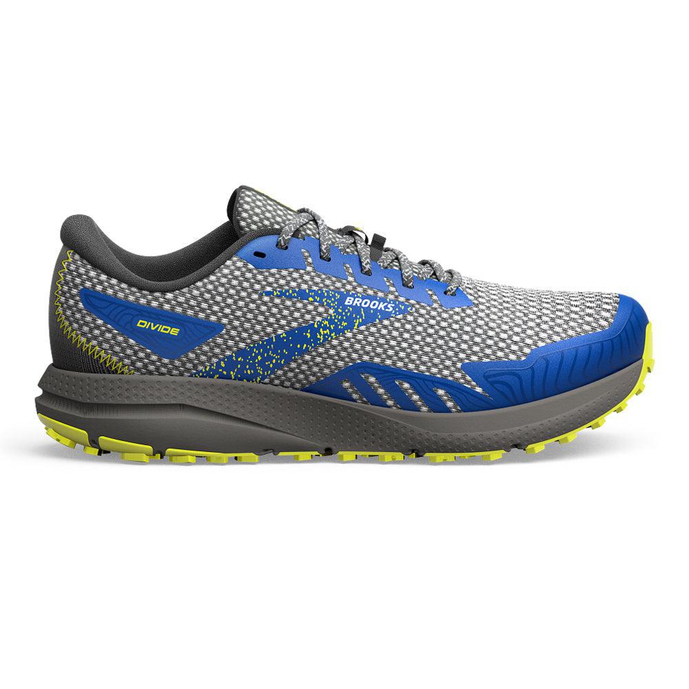 Men's Brooks Divide 4, Gunmetal/Surf the Web/Sulphur, 11.5 D Medium