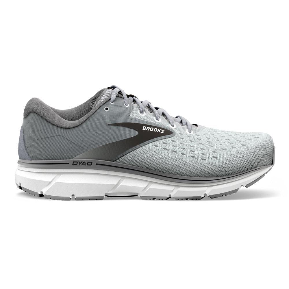 Men's Brooks Dyad 11, Grey/Black/White, 10 2E Wide