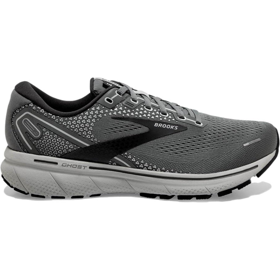 Men's Brooks Ghost 14, Grey/Alloy/Oyster, 8.5 D Medium