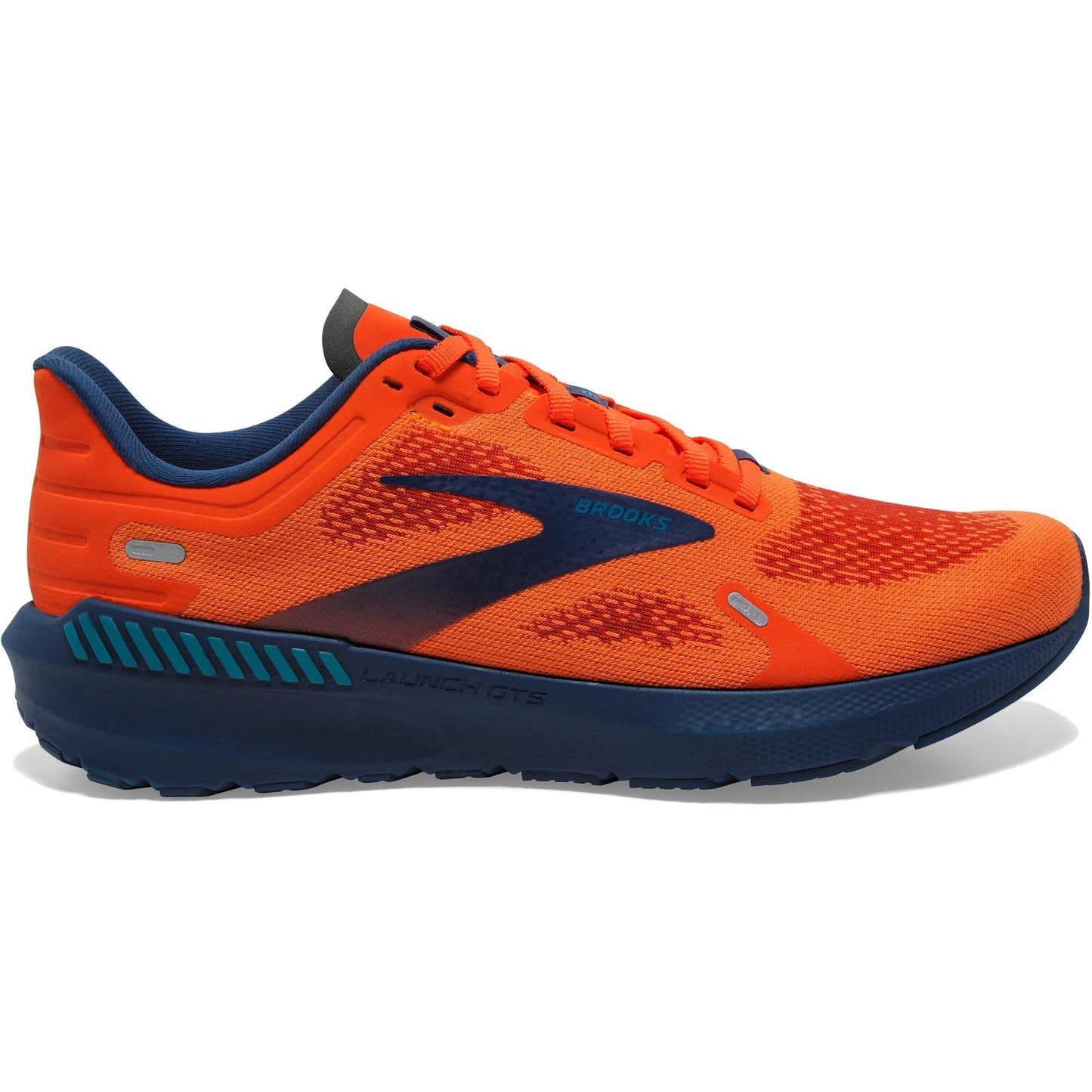 Men's Brooks Launch GTS 9, Flame/Titan/Crystal Teal, 10.5 D Medium