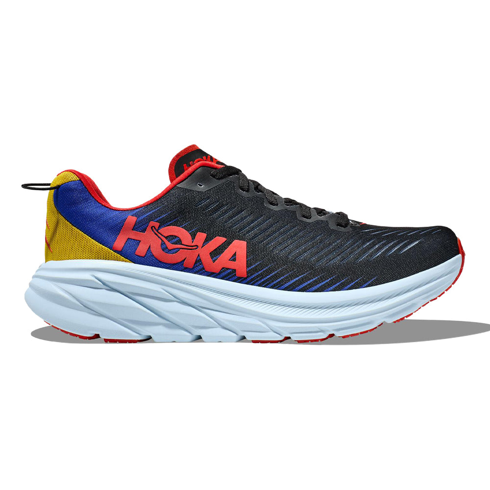 Men's Hoka One One Rincon 3, Black/Dazzling Blue, 11.5 D Medium