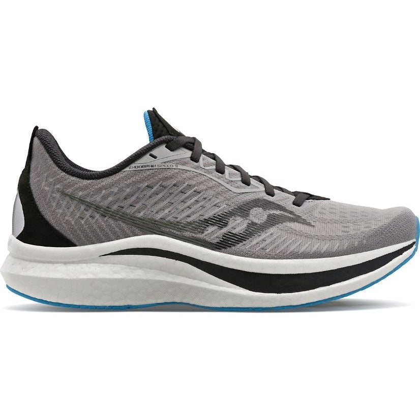 Men's Saucony Endorphin Speed 2, ALLOY/TOPAZ, 10.5 D Medium