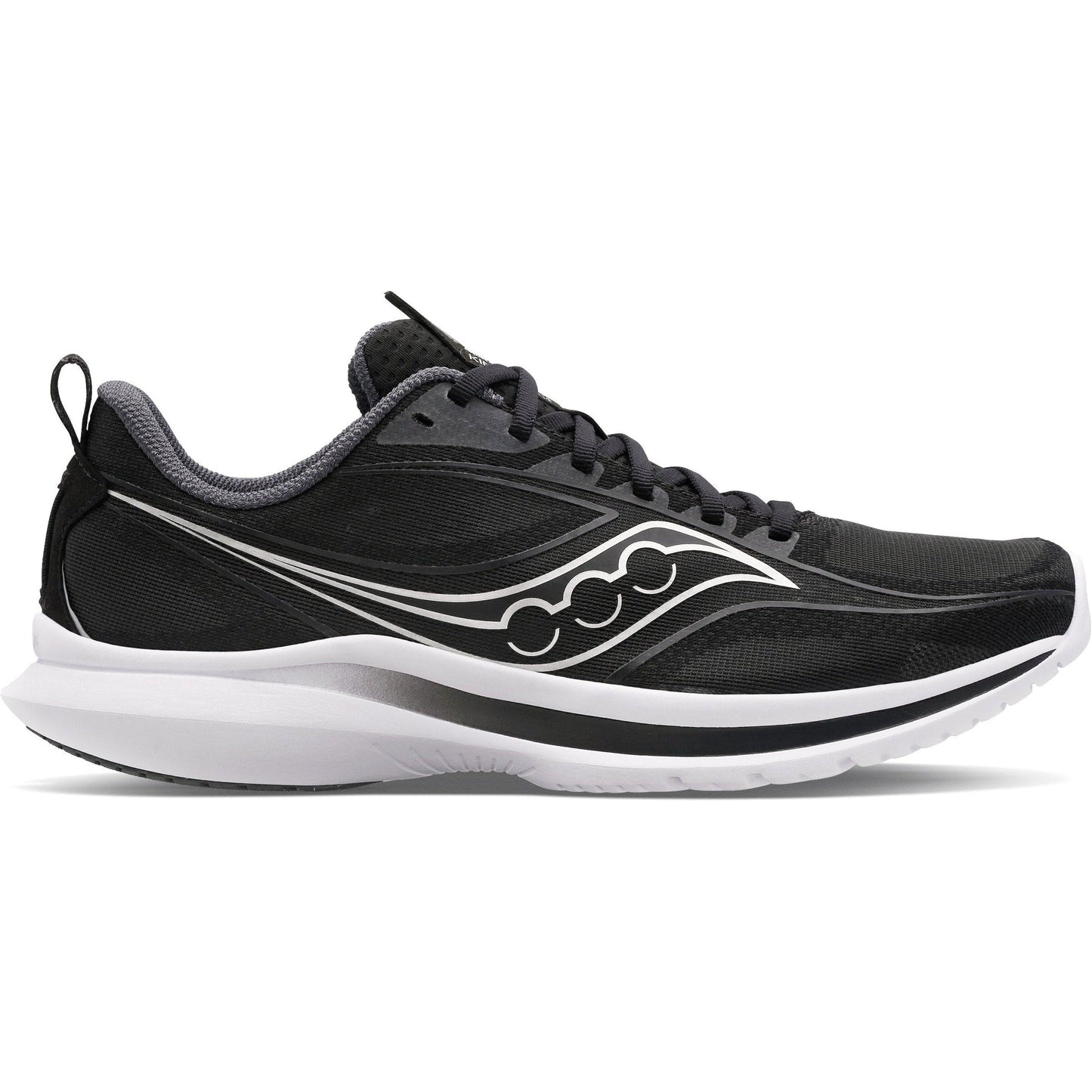 Men's Saucony Kinvara 13, BLACK/SILVER, 9.5 D Medium