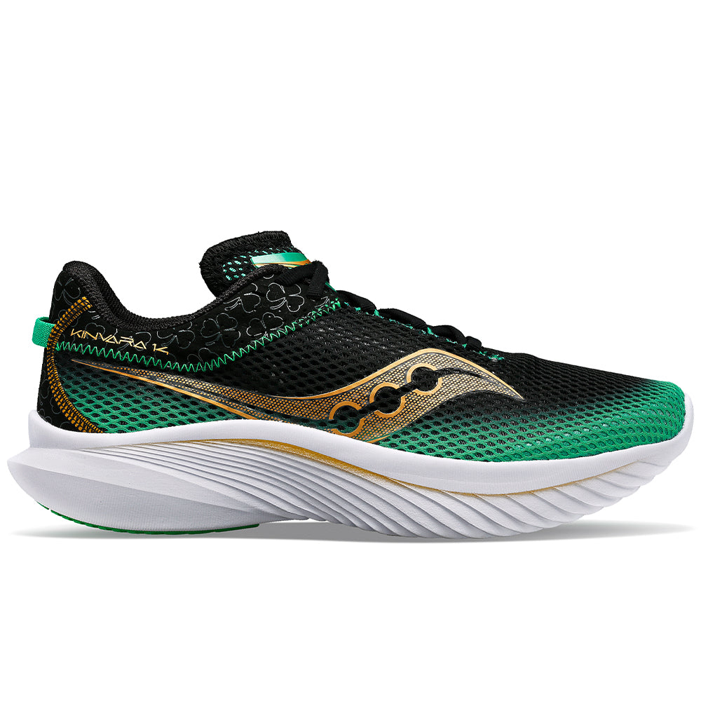 Men's Saucony Kinvara 14, Black/Green, 10.5 D Medium
