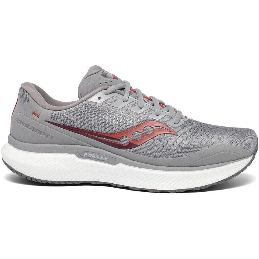 Men's Saucony Triumph 18, Alloy/Red, 10.5 2E Wide