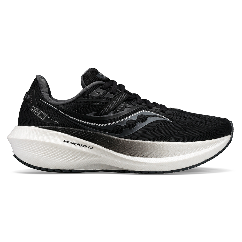 Men's Saucony Triumph 20, Black/White, 10 2E Wide