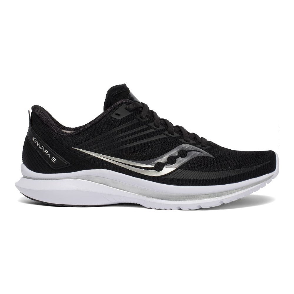 Men's Saucony Kinvara 12, Black/Silver, 10.5 D Medium