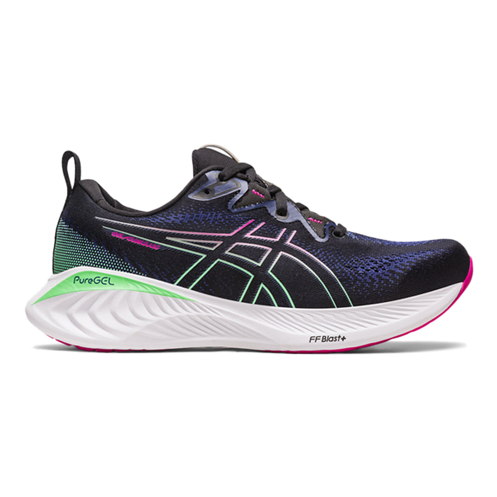 Women's Asics Gel-Cumulus 25, Black/Pink Rave, 7 B Medium
