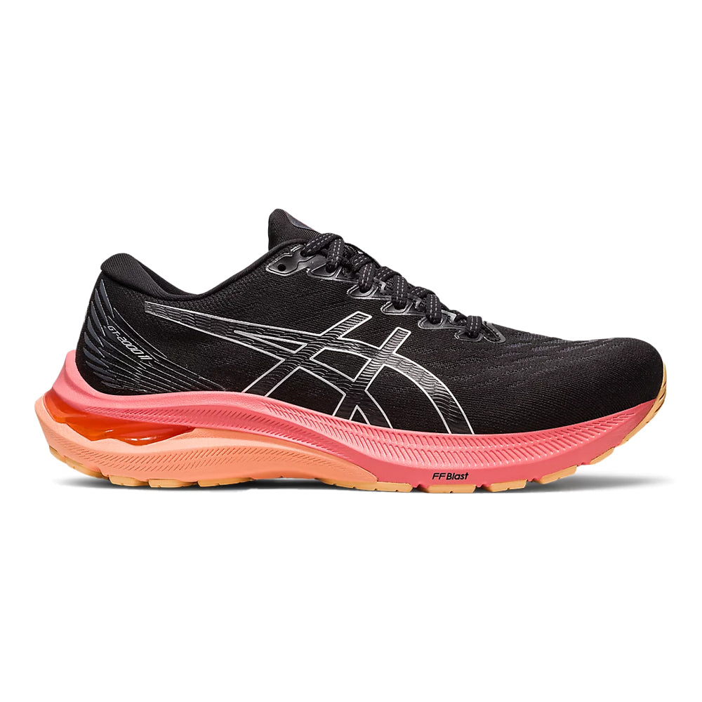 Women's Asics GT-2000 11, Black/Pure Silver, 8.5 D Wide