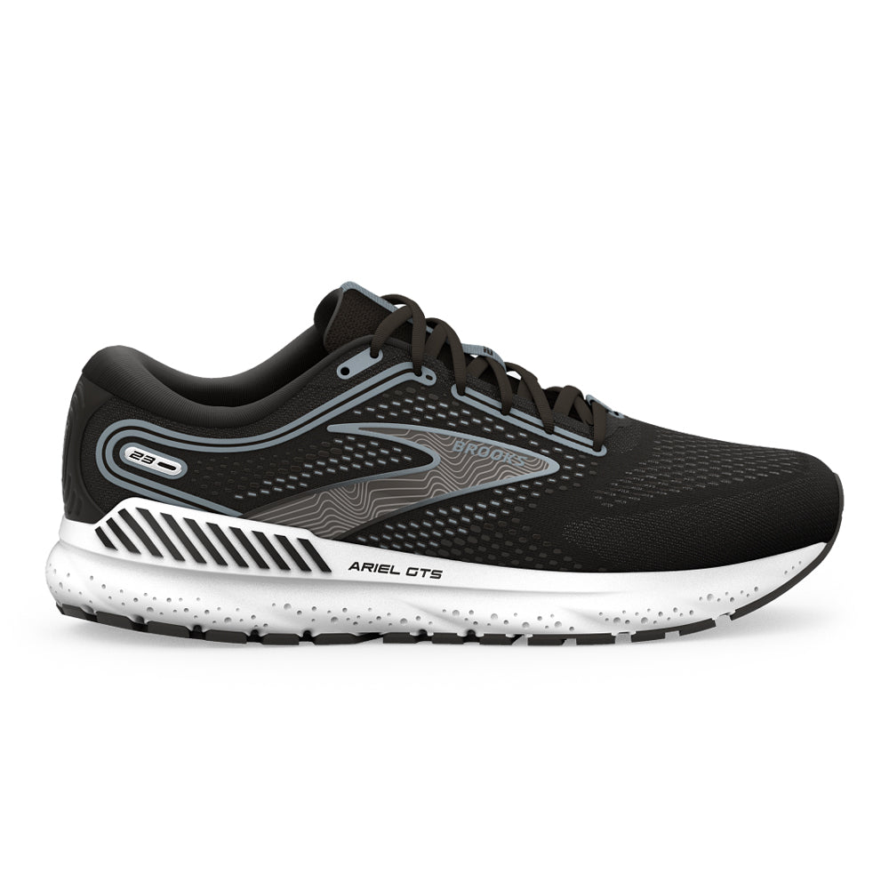 Women's Brooks Ariel GTS 23, Black/Grey/White, 8.5 D Wide
