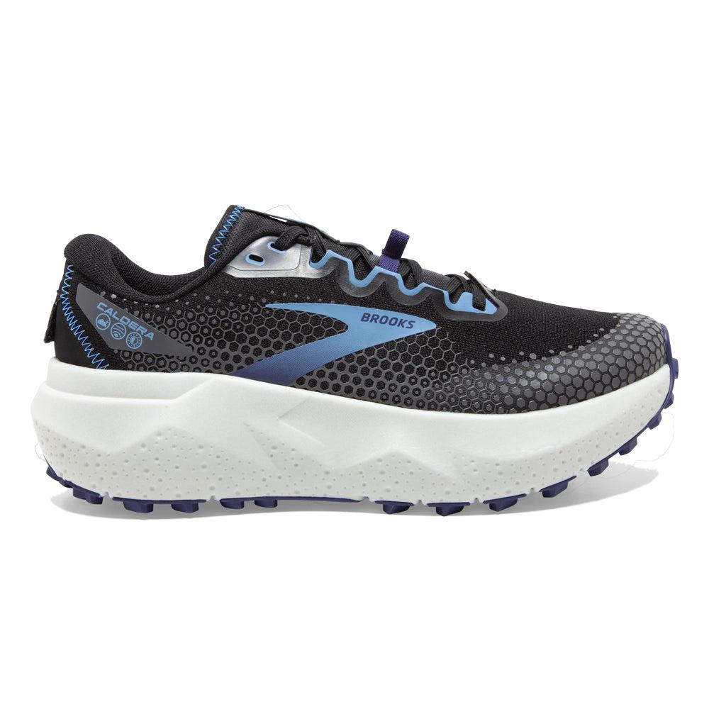 Women's Brooks Caldera 6, Black/Blissful Blue/Grey, 10.5 B Medium
