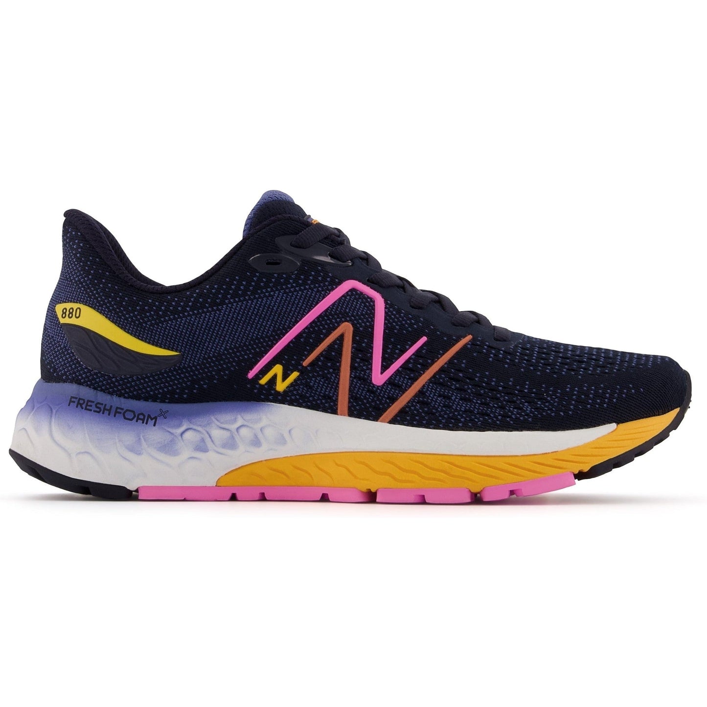 Women's New Balance Fresh Foam X 880v12, Eclipse/Vibrant Apricot, 8 D Wide
