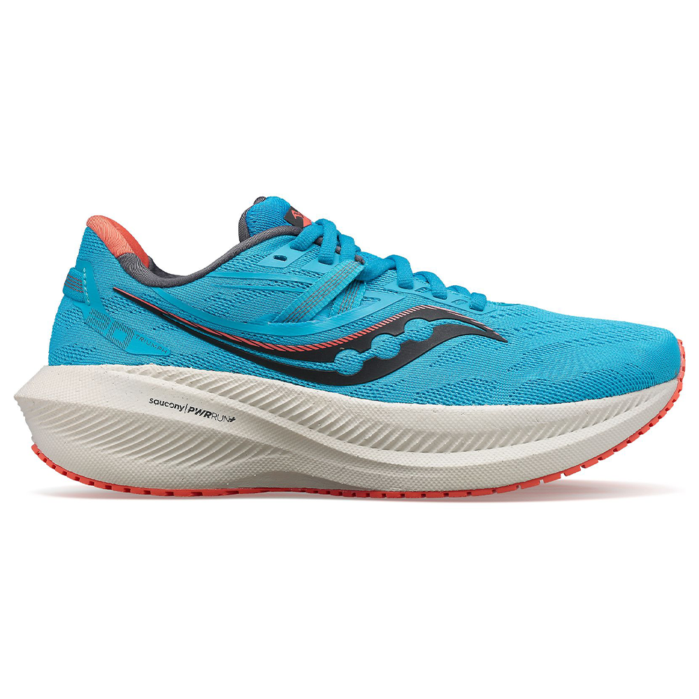 Women's Saucony Triumph 20, Ocean/Coral, 8.5 B Medium