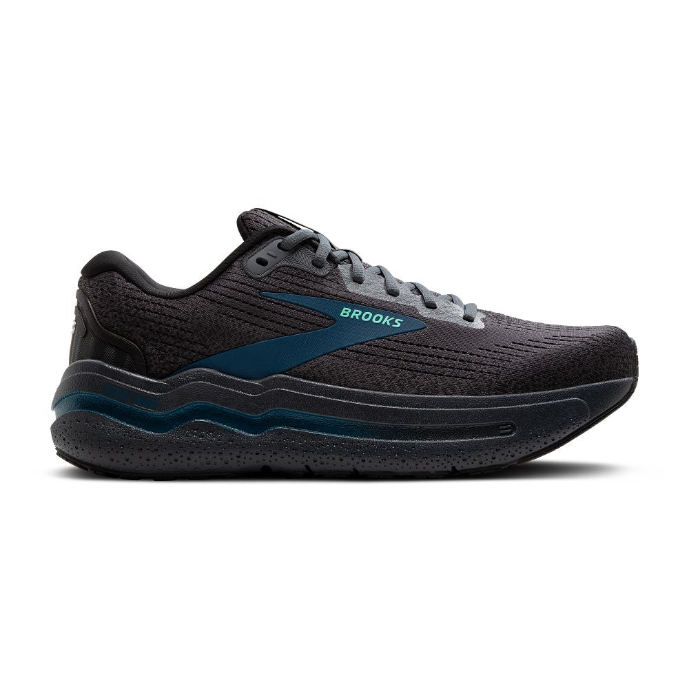 Men's Brooks Ghost Max 2, Ebony/Cockatoo/Blue Sapphire, 10 4E Extra Wide