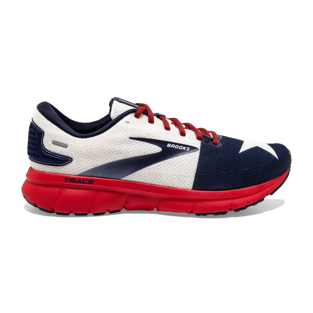 Women's Brooks Trace 2, Red/White/Navy, 8.5 B Medium