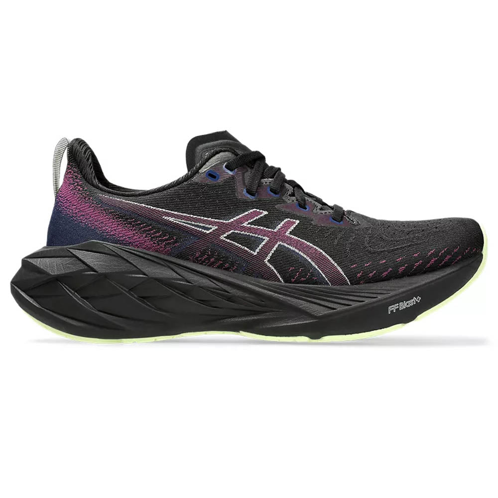 Women's Asics Novablast 4, Black/Blue Expanse, 8 B Medium
