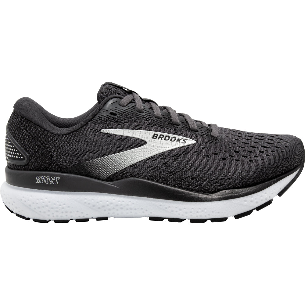 Women's Brooks Ghost 16, Black/Grey/White, 8.5 B Medium