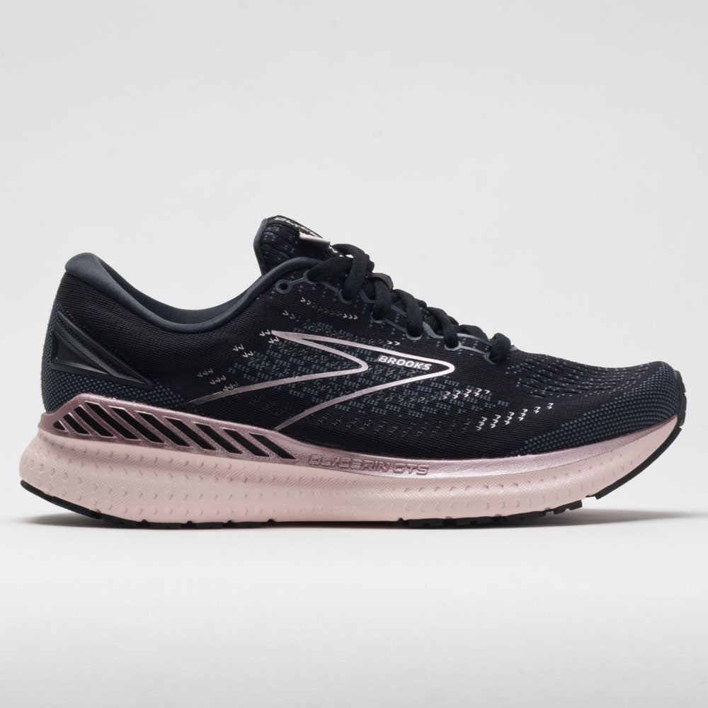 Women's Brooks Glycerin GTS 19, Black/Ombre/Metallic, 9 D Wide