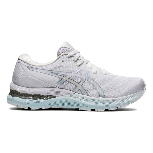 Women's Asics Gel-Nimbus 23, White/Pure Silver, 7.5 B Medium