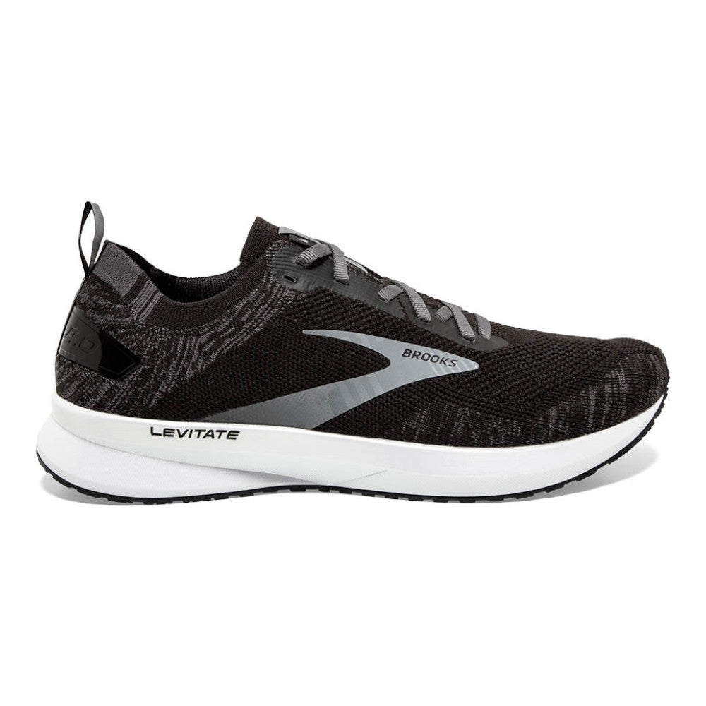 Men's Brooks Levitate 4, Black/Blackened Pearl/White, 11.5 D Medium