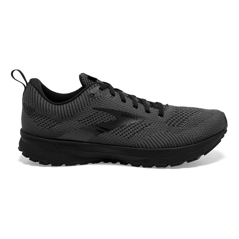 Men's Brooks Revel 5, Black/Ebony/Black, 11.5 D Medium