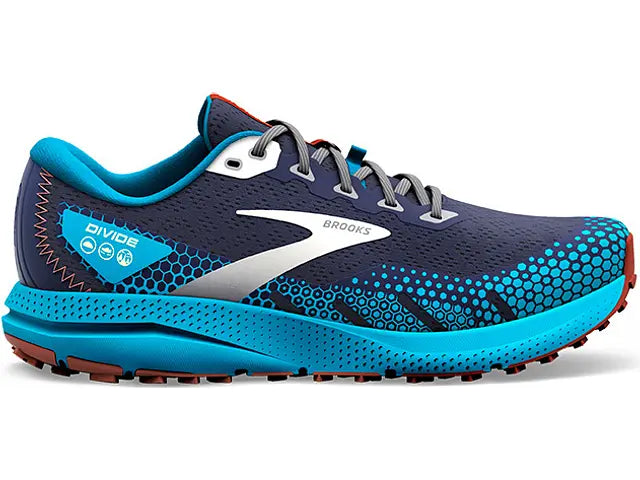 Men's Brooks Divide 3, Peacoat/Atomic Blue/Rooibos, 12.5 D Medium