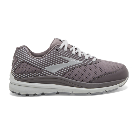 Women's Brooks Addiction Walker Suede, Shark/Alloy/Oyster, 9.5 D Wide