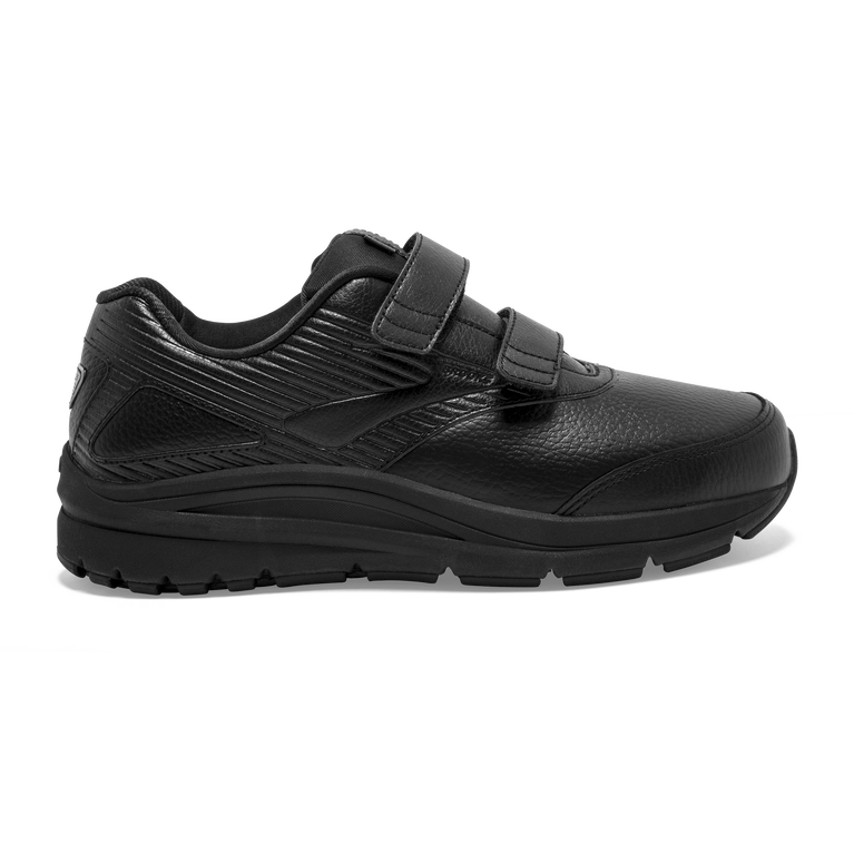 Women's Brooks Addiction Walker V-Strap 2, Black/Black, 10.5 B Medium