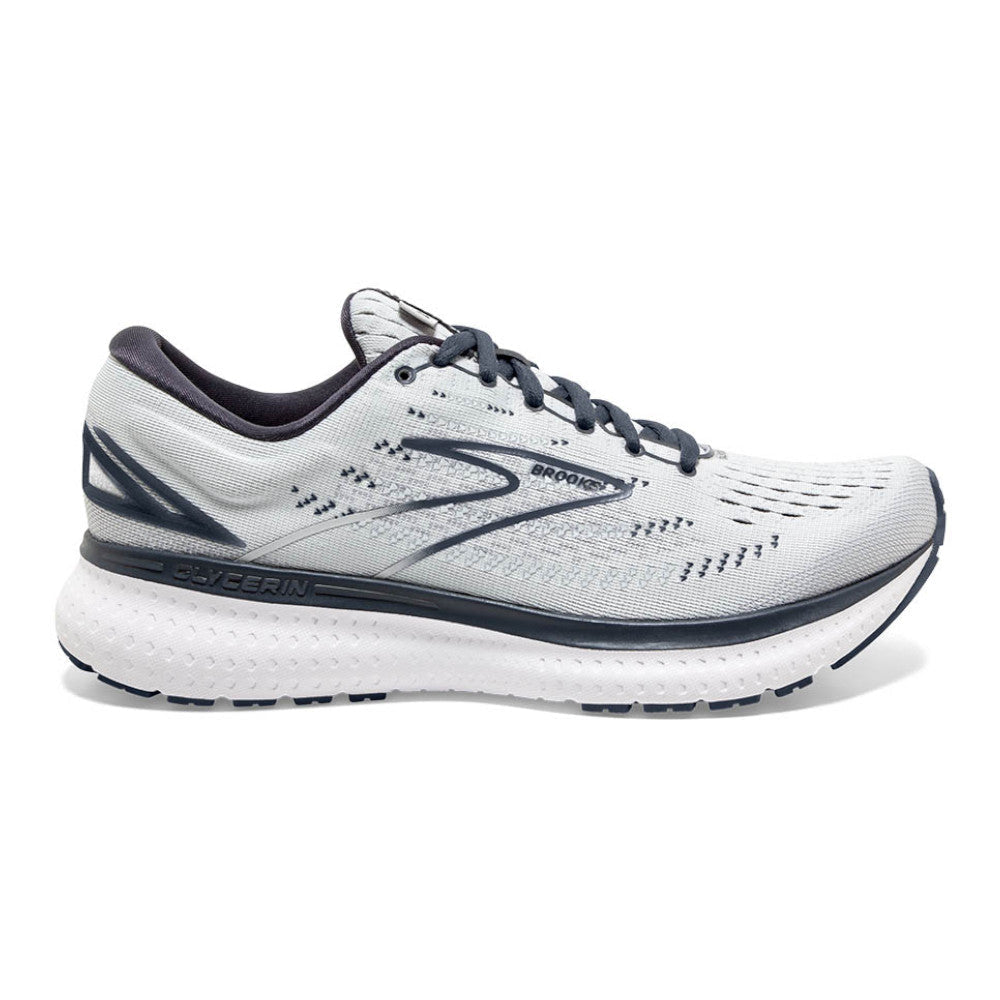 Women's Brooks Glycerin 19, Grey/Ombre/White, 9 D Wide