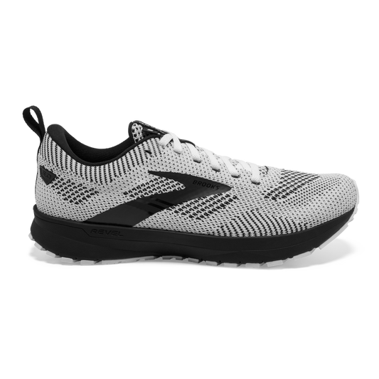 Women's Brooks Revel 5, White/Black, 7 B Medium