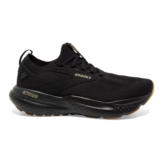 Men's Brooks Glycerin StealthFit 21, Black/Cream/Biscuit, 12 D Medium