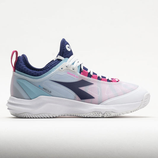 Diadora Speed Blushield Fly 4+ Clay Women's  White/Blueprint/Pink
