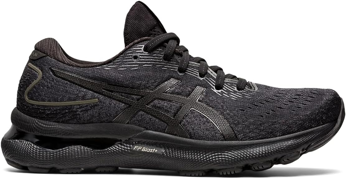 Women's Asics Gel-Nimbus 24, Black/Black, 8 D Wide