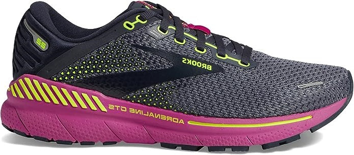 Women's Brooks Adrenaline GTS 22, Nightshadow/Viola/Nightlife, 6.5 B Medium