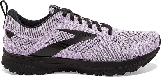 Women's Brooks Revel 5, Lilac/Ebony/Black, 9.5 B Medium