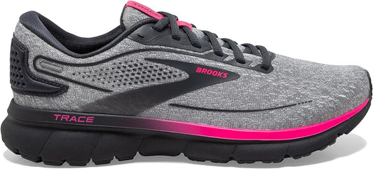 Women's Brooks Trace 2, Oyster/Ebony/Pink, 8 B Medium