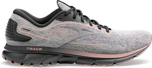 Women's Brooks Trace 2, Grey/Blackened Pearl/Peach, 10.5 B Medium