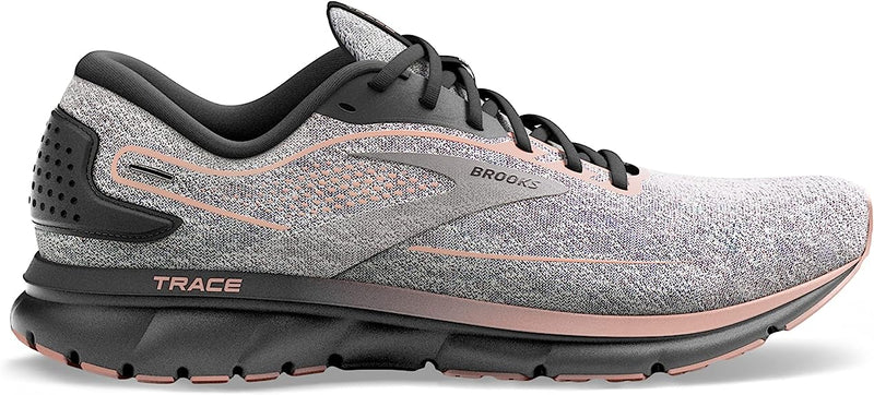 Women's Brooks Trace 2, Grey/Blackened Pearl/Peach, 9.5 B Medium